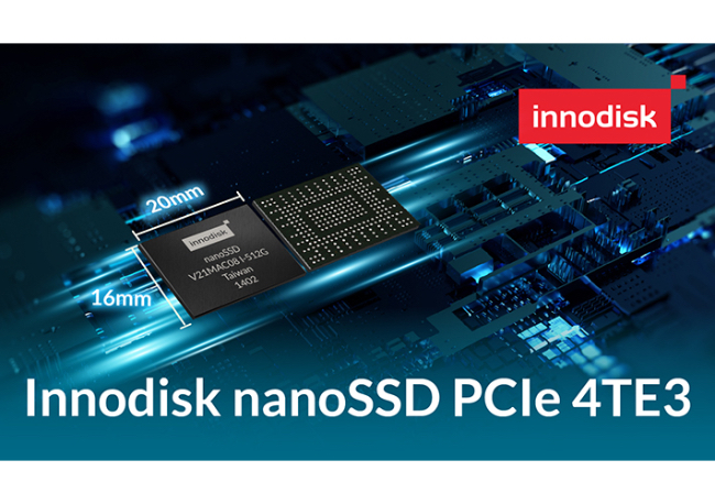 Foto Innodisk presenta el primer nanoSSD PCIe 4TE3 con el tamaño compacto, la fiabilidad y el rendimiento que exigen las aplicaciones 5G, automoción y aeroespacial.
